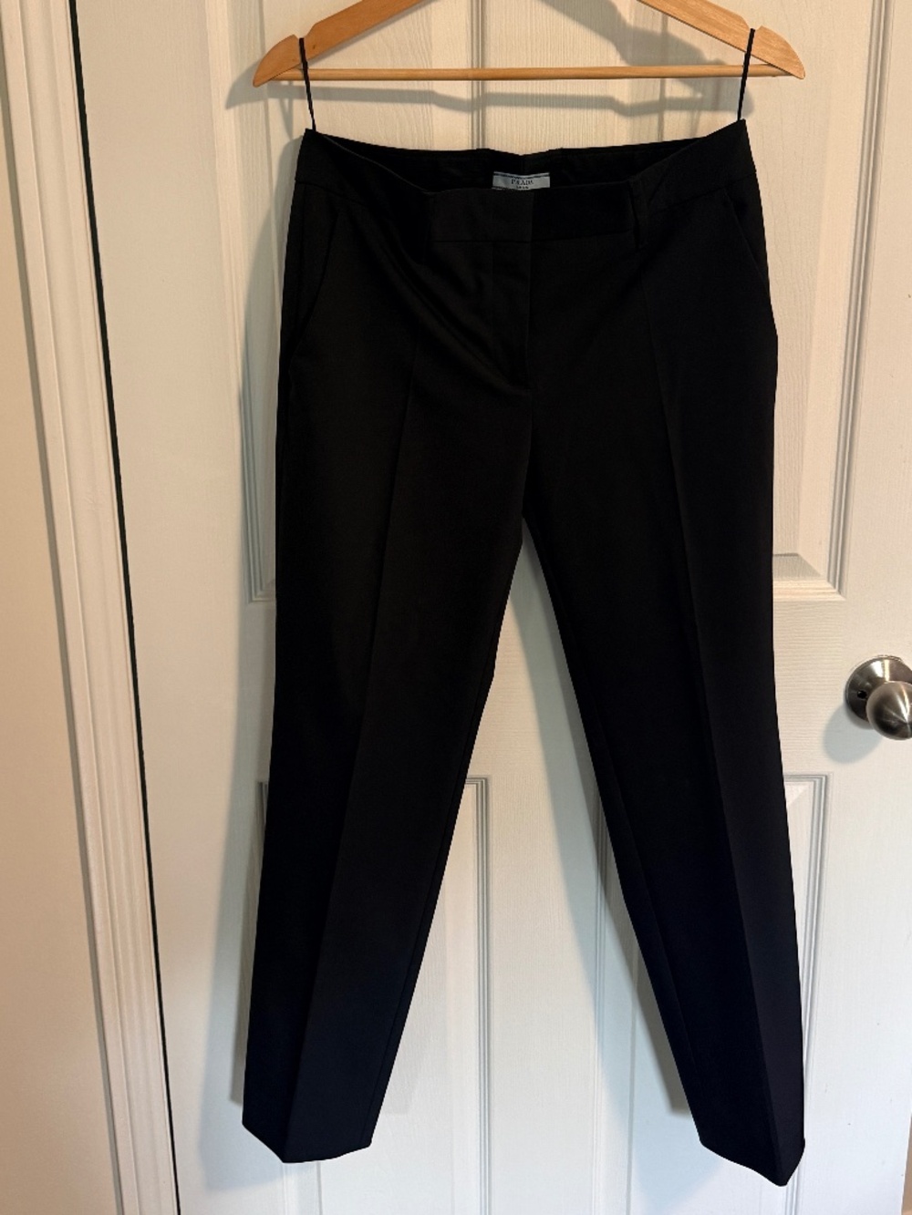 Prada Milano Black Cropped Trousers IT 42 (US 6) Made in Italy